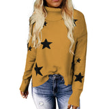 Luna Star Print Turtleneck Knitted Sweater