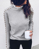 Luna Women's Pearl Hollow On Long Sleeve Top