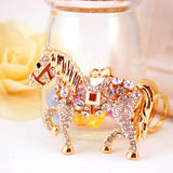 Luna Lux Faux Diamond Horse Keychain