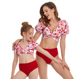 Luna Puff Sleeve Matching Mom and Daughter Bikini