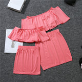 Luna Mom and Daughter Matching Ruffle Top Skirt Set