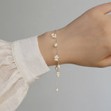 Luna Natural Freshwater Pearl Bracelet 925 Sterling Silver