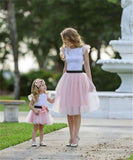 Luna Tulle Skirt and Top Matching Mom and Daughter Set