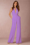 Luna Sleeveless Halter Jumpsuit