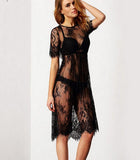 Luna Noir Lace Cover Up