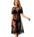 Luna Noir Lace Cover Up