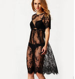 Luna Noir Lace Cover Up