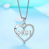 Luna S925 Sterling Silver Mom Pendant Necklace