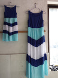 Luna Mom and Daughter Maxi Striped Dress