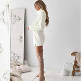 Luna Twist Retro Knitted Turtleneck Sweater
