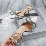 Luna Rhinestone Bow Shoes
