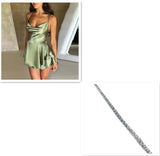 Luna Lace Up Satin Mini Dress