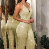 Luna Sequined Suspender Jumpsuit