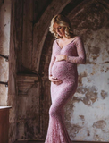 Luna Long Maternity Dress