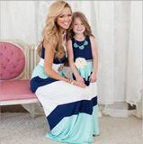 Luna Mom and Daughter Maxi Striped Dress