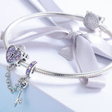 Luna S925 Sterling Silver Heart and Key Pendant