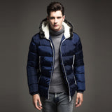 Luna Men's Padded Faux Fur Hooded Jacket