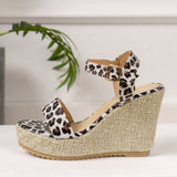 Luna Leopard Wedge Sandals