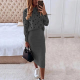 Luna Women's Long Sleeve Turtleneck Print Suit