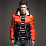 Luna Men's Padded Faux Fur Hooded Jacket