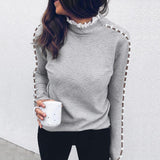 Luna Women's Pearl Hollow On Long Sleeve Top