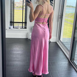 Luna Satin Pink Dress
