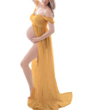 Luna Strapless Maternity Long Dress