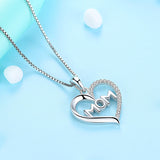 Luna S925 Sterling Silver Mom Pendant Necklace