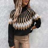 Luna Women's Printed Turtleneck Knit Sweater