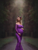 Luna Long Maternity Dress