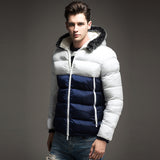 Luna Men's Padded Faux Fur Hooded Jacket