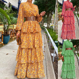 Luna Ruffled Maxi Floral Dress