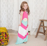 Luna Mom and Daughter Maxi Striped Dress