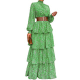 Luna Ruffled Maxi Floral Dress
