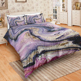 Luna Three-piece Gilt Marble Bedding Set