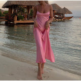 Luna Satin Pink Dress