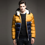 Luna Men's Padded Faux Fur Hooded Jacket