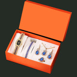 Luna Quartz Watch Earrings Set with Gift Box