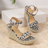 Luna Leopard Wedge Sandals