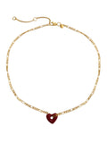 Luna Burgundy Love Necklace and Earrings