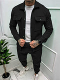 Luna Men's Long-sleeved Trousers Single-breasted Jacket Set