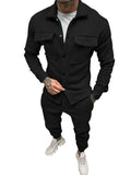 Luna Men's Long-sleeved Trousers Single-breasted Jacket Set