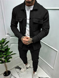 Luna Men's Long-sleeved Trousers Single-breasted Jacket Set