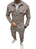 Luna Men's Long-sleeved Trousers Single-breasted Jacket Set