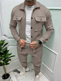Luna Men's Long-sleeved Trousers Single-breasted Jacket Set