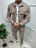 Luna Men's Long-sleeved Trousers Single-breasted Jacket Set