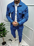 Luna Men's Long-sleeved Trousers Single-breasted Jacket Set