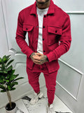 Luna Men's Long-sleeved Trousers Single-breasted Jacket Set