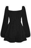Luna Women's Long Sleeve One Piece Ruffle Romper