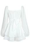 Luna Women's Long Sleeve One Piece Ruffle Romper